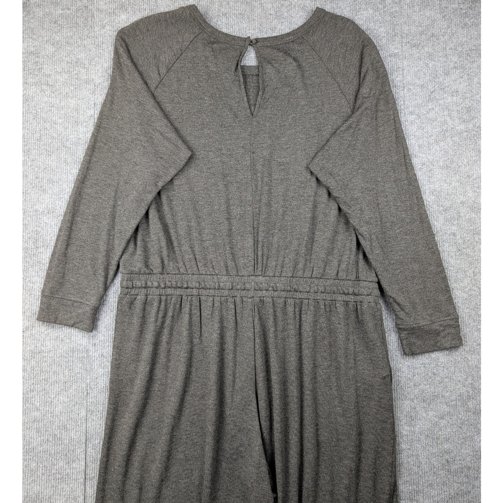 Lou & Grey Jumpsuit Womens XL Wide Leg Signature Soft Athleisure Gray Minimalist - Picture 10 of 13